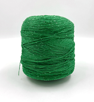 Пряжа Cotton Paillettes, D&C Yarns, хлопок, цвет ярко-зеленый